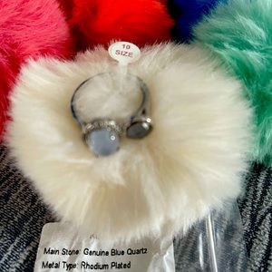 Ring Size 10. Brand new Beautiful Genuine Blue Quartz. Bomb Party. RBP3338